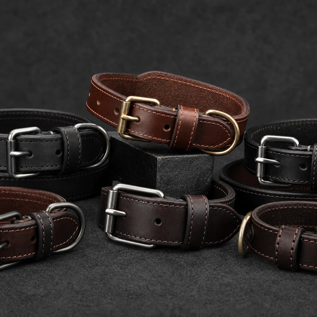 Custom leather dog collars by DESYNC INTERNATIONAL